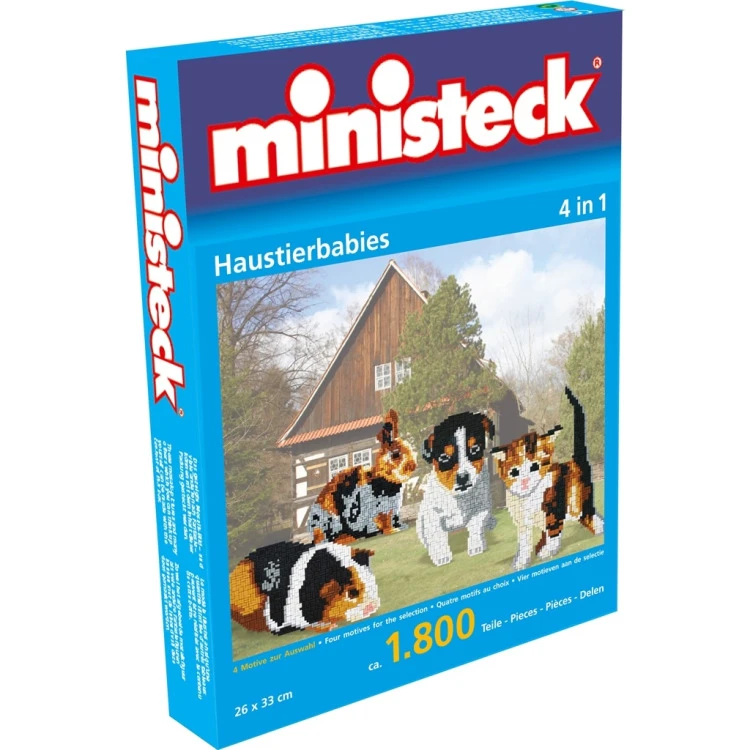 Jonge Huisdieren 4 In 1, Ca. 1800 Stukjes 1 Jonge Huisdieren 4 In 1, Ca. 1800 Stukjes