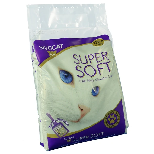 Sivocat Supersoft Kbv Met Babypoeder Kattenbakvulling 12 1 Sivocat Supersoft Kbv Met Babypoeder Kattenbakvulling 12
