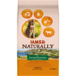 Iams 3x Naturally Kat Adult New Sealand Lam&amp, Rijst 2, 7 Kg