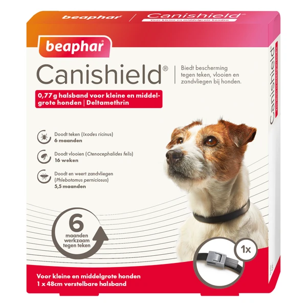 Beaphar Canishield Parasietenband Hond Anti Vlooien En Tekenmiddel Per Stuk Klein/Middelgroot 1 Beaphar Canishield Parasietenband Hond Anti Vlooien En Tekenmiddel Per Stuk Klein/Middelgroot