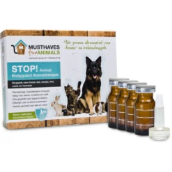 STOP! Animal Bodyguard Aromatherapie Anti Vlooien En Teken Druppels Hond En Kat 4 X 8 Ml