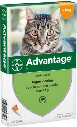 Advantage 2 X 4 Pipetten Â, ®, 40 Voor Katten Van Minder Dan 4 Kg Dubbelpak -Dierenwinkel Met Korting advantage 4 pipetten en xc2 en xae 40 voor katten van minder dan 4 kg 108904