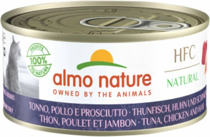 Almo Nature HFC Natural Met Tonijn, Kip En Ham Natvoer Kat 24 X 150 Gr 2 Almo Nature HFC Natural Met Tonijn, Kip En Ham Natvoer Kat 24 X 150 Gr - Afbeelding 2