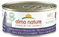 Almo Nature HFC Natural Met Tonijn, Kip En Ham Natvoer Kat 24 X 150 Gr