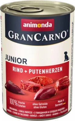 Animonda GranCarno 6x400g Original Junior Rund & Kalkoenhart Hondenvoer -Dierenwinkel Met Korting animonda grancarno 12x400g junior rund en kalkoenharten hondenvoer 110988