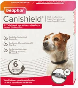 Beaphar Canishield Parasietenband Hond Anti Vlooien En Tekenmiddel Per Stuk Klein/Middelgroot 2 Beaphar Canishield Parasietenband Hond Anti Vlooien En Tekenmiddel Per Stuk Klein/Middelgroot - Afbeelding 2