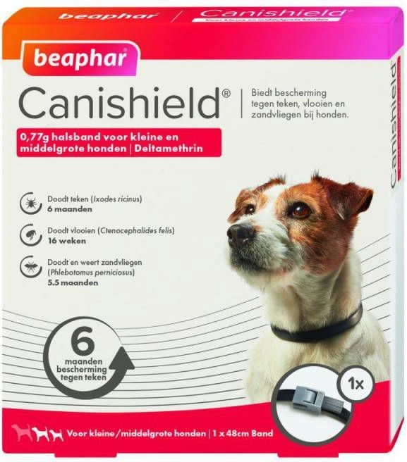 Beaphar Canishield Parasietenband Hond Anti Vlooien En Tekenmiddel Per Stuk Klein/Middelgroot 5 Beaphar Canishield Parasietenband Hond Anti Vlooien En Tekenmiddel Per Stuk Klein/Middelgroot - Afbeelding 5
