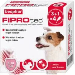 Beaphar Fiprotec Dog 3+1 Pip Anti Vlooien En Tekenmiddel 2 10kg 2 10kg -Dierenwinkel Met Korting beaphar fiprotec spot on hond 2 10 kg 3 1 pipetten 47331
