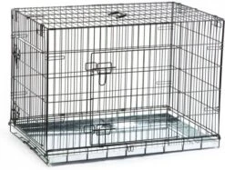 Beeztees Hondenbench 2 Deurs Inklapbaar Zwart 89 X 60 X 66 Cm