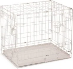 Beeztees Bench 2 Deurs Lichtgrijs Hondenbench 62X44X49 Cm -Dierenwinkel Met Korting beeztees hondenbench 62x44x49 cm grijs 211081