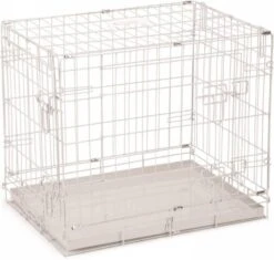 Beeztees Bench 2 Deurs Lichtgrijs Hondenbench 62X44X49 Cm -Dierenwinkel Met Korting beeztees hondenbench 62x44x49 cm grijs 575923