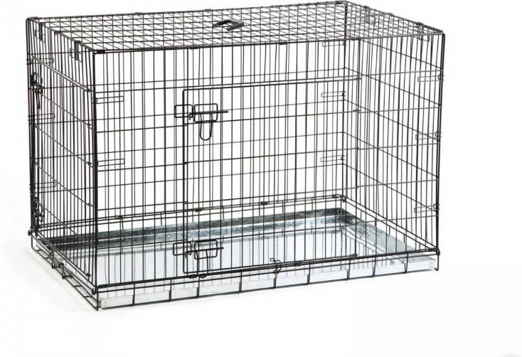 Beeztees Hondenbench 2 Deurs Inklapbaar Zwart 109 X 69 X 75 Cm 3 Beeztees Hondenbench 2 Deurs Inklapbaar Zwart 109 X 69 X 75 Cm - Afbeelding 3