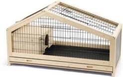 Beeztees Konijnenkooi Mex Dierenverblijf 116X54x65 Cm Zwart Blank