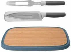 BergHOFF Leo Trancheerset Snijplank Vleesvork Vleesmes