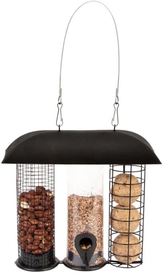 Best For Birds Metalen Drie In Een Voedersilo Zwart 24 Cm Vogelvoederhuisjes 2 Best For Birds Metalen Drie In Een Voedersilo Zwart 24 Cm Vogelvoederhuisjes - Afbeelding 2