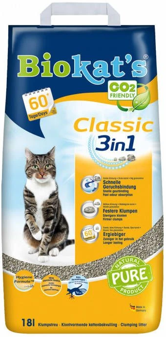 Biokat's Biokat&apos, S Classic 3 In 1 Kattenbakvulling 18 5 Biokat's Biokat&apos, S Classic 3 In 1 Kattenbakvulling 18 - Afbeelding 5