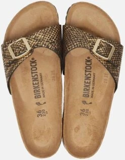 Birkenstock Slippers Madrid Shiny Python Met Voorgevormd Voetbed, Schoenwijdte Smal -Dierenwinkel Met Korting birkenstock madrid sandalen zwart 1787