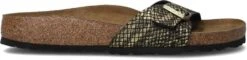 Birkenstock Slippers Madrid Shiny Python Met Voorgevormd Voetbed, Schoenwijdte Smal -Dierenwinkel Met Korting birkenstock zwarte madrid mf shiny python black n slippers 96752