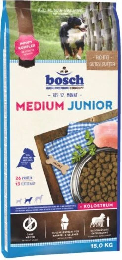 Bosch Medium Junior Hondenvoer 2 X 15 Kg -Dierenwinkel Met Korting bosch high premium concept 15kg bosch medium junior hondenvoer 110595