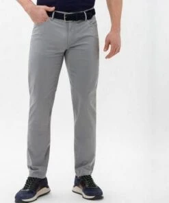 Brax Ultralight Straight Fit Broek Zilver, Effen -Dierenwinkel Met Korting brax five pocketsbroek style cadiz u 55969