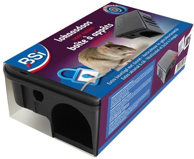 Hermie Bsi Lokaasdoos Ratten 23, 2 X 19, 3 X 9, 5 Cm Zwart 2 Hermie Bsi Lokaasdoos Ratten 23, 2 X 19, 3 X 9, 5 Cm Zwart - Afbeelding 2