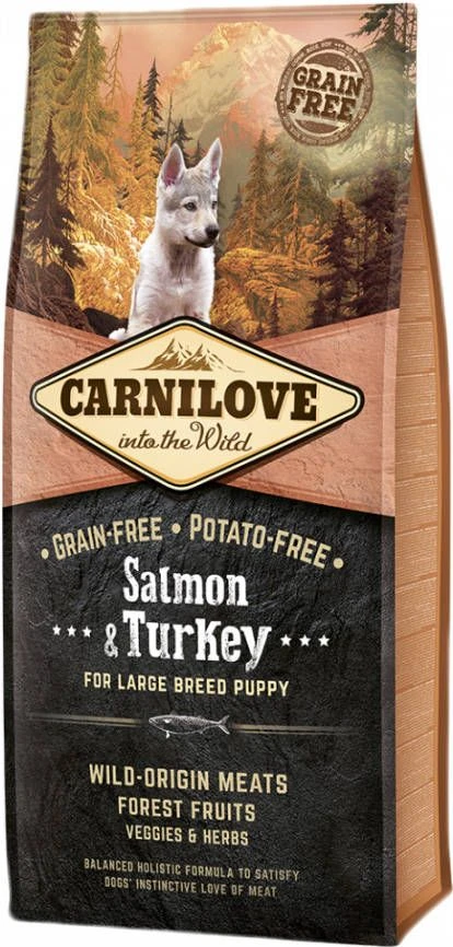Carnilove 10% Korting! Dubbelpak Hondenvoer Large Breed Puppy Salmon And Turkey(2 X 12 Kg ) 2 Carnilove 10% Korting! Dubbelpak Hondenvoer Large Breed Puppy Salmon And Turkey(2 X 12 Kg ) - Afbeelding 2