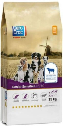 CaroCroc Senior Sensitive Lam&Granen Hondenvoer 15 Kg -Dierenwinkel Met Korting carocroc senior sensitive 1610 hondenvoer 15 kg 56361