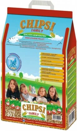 Chipsi Family Mais Hygië, Ne Korrels Dubbelpak 2 X 20 Liter -Dierenwinkel Met Korting chipsi family mais hygi en xeb ne korrels 20 liter 109848