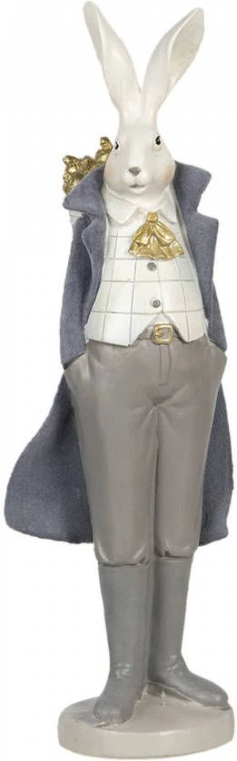 Clayre & Eef Beeld Konijn 11x10x37 Cm Blauw Polyresin Woonaccessoires Pasen Paashaas Blauw Woonaccessoires Pasen 2 Clayre & Eef Beeld Konijn 11x10x37 Cm Blauw Polyresin Woonaccessoires Pasen Paashaas Blauw Woonaccessoires Pasen - Afbeelding 2