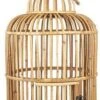 Clayre & Eef Vogelkooi Decoratie Ø 32x48 Cm Bruin Hout Rond Decoratie Vogelkooi Hangend Bruin Decoratie