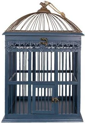 Clayre & Eef Vogelkooi Decoratie 40x32x60 Cm Blauw Hout Rechthoek Decoratie Vogelkooi Hangend Blauw Decoratie 1 Clayre & Eef Vogelkooi Decoratie 40x32x60 Cm Blauw Hout Rechthoek Decoratie Vogelkooi Hangend Blauw Decoratie