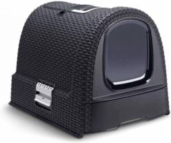 Curver Kattenbak Met Kap 51x38x39, 5 Cm Antraciet 400460 -Dierenwinkel Met Korting curver kattenbak antraciet 51x385x395 cm 4524749