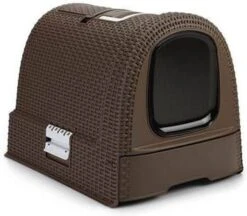 Curver Kattenbak Met Kap 51x38x39, 5 Cm Antraciet 400460 -Dierenwinkel Met Korting curver style kattenbak 4796