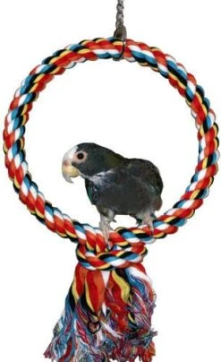 Homestyle Vogelspeelgoed Touwring Vogelspeelgoed 2.5x25 Cm Multi Color -Dierenwinkel Met Korting de huisdiersuper speelring touw 22851