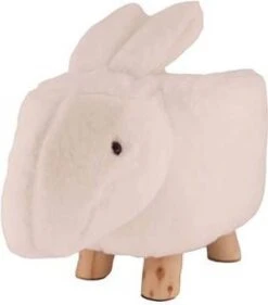 Dijk Natural Collections Konijnen Krukje Stof Wit 48x25x25