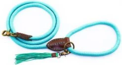 DWAM Looplijn Turquoise&Bruin Hondenriem 165x1 Cm -Dierenwinkel Met Korting dog with a mission dwam hondenriem turquoise 43881