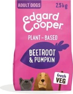 Edgard & Cooper 4x Edgard&amp, Cooper Plantaardig Hondenvoer Rode Biet Pompoen 2, 5 Kg