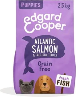Edgard & Cooper 4x Edgard&amp, Cooper Hondenvoer Puppy Verse Zalm En Kalkoen 2, 5 Kg