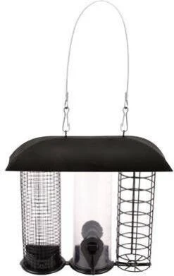 Best For Birds Metalen Drie In Een Voedersilo Zwart 24 Cm Vogelvoederhuisjes