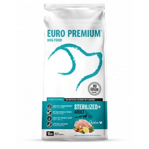Euro Premium Grainfree Adult Sterilized+ Chicken & Potatoes Hondenvoer 2 X 10 Kg 1 Euro Premium Grainfree Adult Sterilized+ Chicken & Potatoes Hondenvoer 2 X 10 Kg