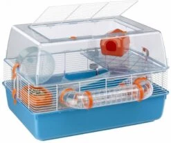 Ferplast Hamsterkooi Duna Fun Dierenverblijf 55x47x37.5 Cm Blauw Oranje -Dierenwinkel Met Korting ferplast hamsterkooi duna fun 55x47x375 cm blauw 57921499 150971