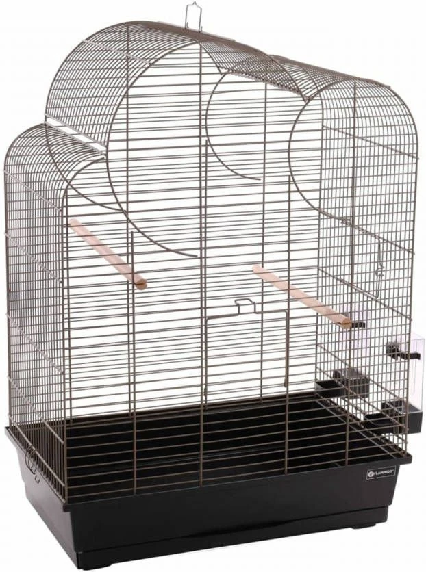 Flamingo Parkietenkooi Wammer 1 54x34x75 Cm Metallic Taupe 1 Flamingo Parkietenkooi Wammer 1 54x34x75 Cm Metallic Taupe