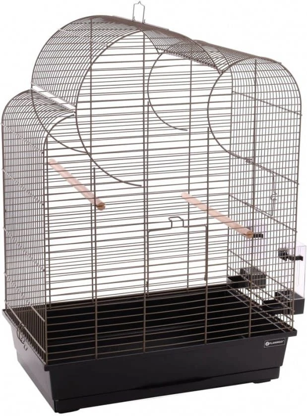 Flamingo Parkietenkooi Wammer 1 54x34x75 Cm Metallic Taupe 2 Flamingo Parkietenkooi Wammer 1 54x34x75 Cm Metallic Taupe - Afbeelding 2