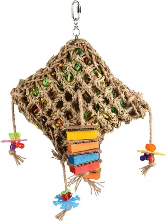 Flamingo Vogelspeelgoed Net Vierkant Vogelspeelgoed 28x10x45 Cm Multi Color 2 Flamingo Vogelspeelgoed Net Vierkant Vogelspeelgoed 28x10x45 Cm Multi Color - Afbeelding 2