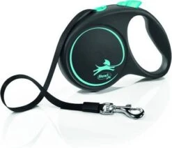 Flexi Black Design Tape L 5 M Hondenriem Blauw&Zwart