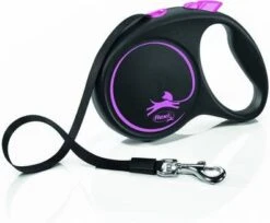 Flexi Black Design Tape M 5 M Hondenriem Pink&Zwart