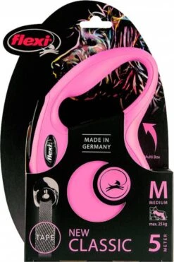 Flexi Rollijn New Classic Tape Leash M Roze -Dierenwinkel Met Korting flexi rollijn classic band roze 5 mtr tot 25 kg 83319