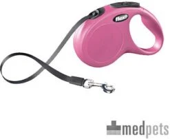 Flexi Rollijn New Classic Tape Leash M Roze -Dierenwinkel Met Korting flexi rollijn new classic tape leash m roze 41450