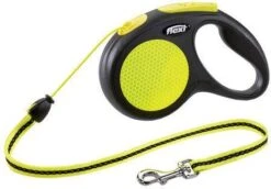 Flexi Rollijn New Classic NeonKoord Hondenriem 5 M Zwart Geel -Dierenwinkel Met Korting flexi rollijn new neon cord leash 45260