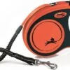 Flexi Rollijn Xtreme Tape Hondenriem 5Oranje Zwart Tot 35 Kg